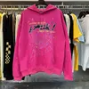 Sp5der hoodie heren designer hoodie trainingspak joggingbroek zweetbroek Dames hoodie Hoge kwaliteit schuimprint Grafische O-hals Katoen Roze print Sweatshirts trui