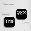 Wall Clocks Digital Temperature Date Week Dispaly Electronic Table Clock 12/24H Wall-mounted LED Alarm Remote Control