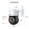 Telecamera di sicurezza WIFI wireless TUYA Smart Life 5MP sorveglianza di tracciamento del movimento AI esterna Alexa Google Home CCTV