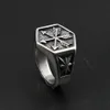 Vintage Viking Arrow Ring Punk 316L Rostfritt stål Compass Men Fashion Hip Hop Hippie Jewelry Drop Store Cluster Rings292V