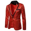 Giacca blazer decorata in oro lucido per uomo Night Club Laurea Abito da uomo Blazer Homme Costume Stage Wear per cantante 240118