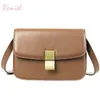 Handtas 2021 Nieuwe Mode Eenvoudige Vierkante Tas Kwaliteit Pu Leer Vrouwen Designer Handtas Lock Schouder Messenger Bags228m