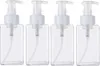 Liquid Soap Dispenser 4Pcs 250ml Refillable Foaming Bottle Square Plastic Lashes Cleanser Shower Gel DispenserTravel Necessities