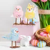 Easter Bird Sculpture Easter Bird Figurine Easter Festive Decoration for Children and Animal Lovers 240129