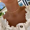 2021 cadeau de Noël unique femmes bijoux or rempli micro pavé cz épingle de sécurité lien chaîne collier ras du cou 32 10 cm couche sexy 1187b