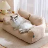 고급 개 침대 소파 슈퍼 소프트 애완 동물 수면 쿠션 분리 가능한 비 슬립 개 침대 강아지 새끼 고양이 잠자는 용품 파라 가토스 240123