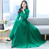 Casual Dresses Elegant Women Dress Spring Long Sleeve Maxi Sundress Robe Femme Kaftan A-line Party Vestidos Oversize Fashion Streetwear