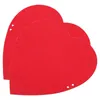 Chair Covers 2 Pcs Valentine's Day Back Cover Love Heart Chairs Wedding Valentines Felt Cloth Romantic Protector Removable