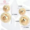Stud Earrings (7739) 2PCS Length 37.5MM 24K Gold Color Brass Ball Shape High Quality Diy Jewelry Findings Accessories Wholesales