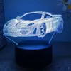 Light Lights Formula 1 F1 Racing Car 3D LED Light لغرفة النوم Supercar Lava Lamp