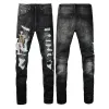 Designer Jeans Herren Denim Stickerei Hosen Mode Löcher Hosen US Größe 28-40 Hip Hop Distressed Zipper Hosen Für Männer 2024 Top Verkauf 757053822