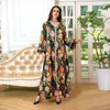 Ethnic Clothing Diamond Ostrich Feather Muslim Dress Women Caftan Elegant Casual For Turkey Islamic Clothes Kaftan