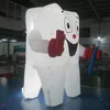 Atividades ao ar livre dente inflável gigante de 6m 20 pés de altura com escova de dentes LED balão dental branco para promoção de publicidade de dentista