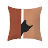 Pillow Modern Minimalist Abstract Pillowcase Geometric Peach Skin Velvet Sofa Car
