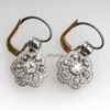 Stud Gorgeous Flower Crystal Wedding Earrings Ladies Fashion Jewel Micro Pave White Cubic Zircon Drop Earrings Gift YQ240129