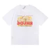 2023 Rhude Mens Camisetas Casual Algodão Homens Camisetas Rhude Verão Street Skate Mens Camisetas Homens Mangas Curtas Marca de Luxo Mens Tees Si