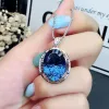 Anneaux Kjjeaxcmy Boutique bijoux Sterling Sier incrusté naturel bleu topaze pendentif bague femmes ensemble soutien détection belle