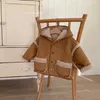 Invierno para bebés espesos de espesor cálido de manga larga chaqueta informal a prueba de viento más terciopelo