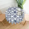 Nappe ronde de 60 pouces, tissu Talavera mexicain, couverture imperméable pour fête de mariage, dîner, Banquet de vacances