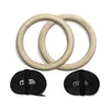 Sports Wood Gymnastic Rings with Adjustable Buckle Straps Antislip belt for Strength Training Home Gym Full Body Workout 240127