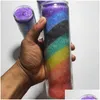 Candele 2 Pz / lotto Colorf Relius Candela Magica Divinazione Vetro Chiesa Chakra a sette strati Arcobaleno Votivo di 3 giorni L0323 Consegna a domicilio Dhjm7