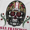 T-shirts pour hommes Casque de football de San Francisco Sugar Skul O Neck T-shirt Jour des morts Le besoin de nourrir le tissu T-shirt de base Vêtements pour hommes