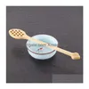 Other Dinnerware Wooden Honey Coffee Spoon Long Mixing Bee Tools Stirrer Muddler Stirring Stick Dipper Wood Carving Spoons Hb-Wll Dr Dhich