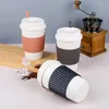 Pots à café tasses réutilisables avec couvercles paille de blé tasse Portable lavable au lave-vaisselle tasse écologique thé expresso