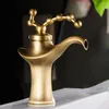 Bathroom Sink Faucets Special Antique Low Basin Faucet Brass And Cold Retro Gun Gray Magic Lamp