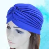 Bérets Turban Chapeau Baotou Yoga Col Roulé Pliant Pour Femme (Bleu)