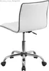 Autres meubles Meubles Alan Low Back Designer sans bras blanc nervuré pivotant chaise de bureau Q240129