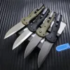 9070/9071BK-1 Cuchillo plegable Claymore 3,6 "CPM-D2 Hoja negra cobalto Mango Grivory Campamento al aire libre Caza AUTO Navajas de bolsillo 9070BK-1 9071 Herramientas automáticas