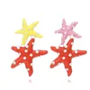 Dangle Earrings 2024 Summer Temperament Colorful Starfish Jewelry