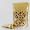 Emballage cadeau avec fenêtre Emballage alimentaire Holiday Nut Beans Candy Package Sac Fournitures de fête Kraft Paper Pouches188H