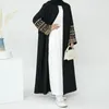 Ethnic Clothing Embroidery Kimono Modest Abaya Ramadan Saudi Dubai Luxury Open Abayas Islamic Wholesale Woman Dresses For Muslim Women