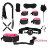 Conjunto de brinquedos adultos, personagem sexual, kit bdsm, brinquedo de estimulação adulto, feminino, masculino, algema, braçadeira de mamilo, chicote, sexo, metal, plugue anal, conjunto vibrador