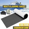 Alla terränghjul 900x2400x6mm EVA Foam Faux Teak Boat Deck Mat Decking Sheet Yacht Floor Anti Skid Självhäftande fordonsdyna