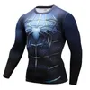 Anime 3D Tryckt Tshirts Men Compression Shirts Long Sleeve Tops Fitness T-Shirts Slim Tights TEE MANA COSPLAY COSTUME Tights 240125