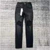 Mens Jeans Purple-Brand Fashion Cool Style Luxury Designer Denim Pant dog Rippad Biker Black Blue Jean Slim Fit Motorcykelstorlek Drop Otthd