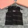 Camiseta con letras para mujer, camisetas con cremallera trasera, camisetas sin mangas, chaleco elegante de punto ajustado Sexy, tejidos