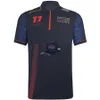 新しいシーズンサイクル服2024 F1レーシングポロシャツフォーミュラ1チームスーツラペルTシャツギブアーズハット番号1 11ロゴ