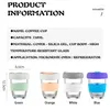 Vinglas 350 ml kaffekopp Portabelt praktiskt mjölkglas Silikon Cover Resistant Direct Drinkwater Breakfast inte förseglad