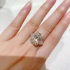 Rings Wong Rain 100% Sterling Sier 12ct Emerald Cut Simulated Moissanite Gemstone Wedding Ring Engagement Fine Jewelry for Women