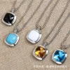 Designer David Yuman Jewelry 's Popular Cable 20mm Square Large Pendant Necklace Best-selling Necklace Accessory