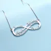 Kettingen uonney dropshipping aangepaste infinity hartnaam ketting roestvrij staal boho hangerse sieraden voor moederdag vrouwen cadeau