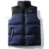 NF Designer Heren Vesten Puffer Vest Gilet Outdoor Warm Houden Jas Opstaande Kraag Mouwloze Rits Briefborduurwerk Heren Rood Blauw Donsjack