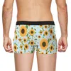 Caleçons à motifs de fleurs, culottes de tournesol pour hommes, sous-vêtements confortables, Boxer