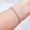 Necklace 3mm 925 Sterling Silver Figaro Chain Bracelets For Women Girl Men Boy Italy Delicate Jewelry Bileklik Pulseras Bracciale