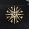 Broches WEIMANJINGDIAN marque arrivée Antique couleur or plaqué perles simulées Starburst Vintage décor bijoux