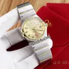 New 123 25 35 20 58 001 Two Tone Yellow Gold Diamond Bezel Gold Dial Miyota 8215 Automatic Mens Watch Stainless Steel Watches Pure250T
